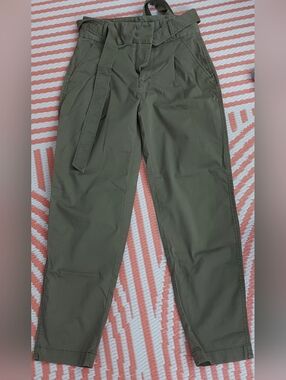 Ralph Lauren Olive Green Paperbag Waist  Pants
